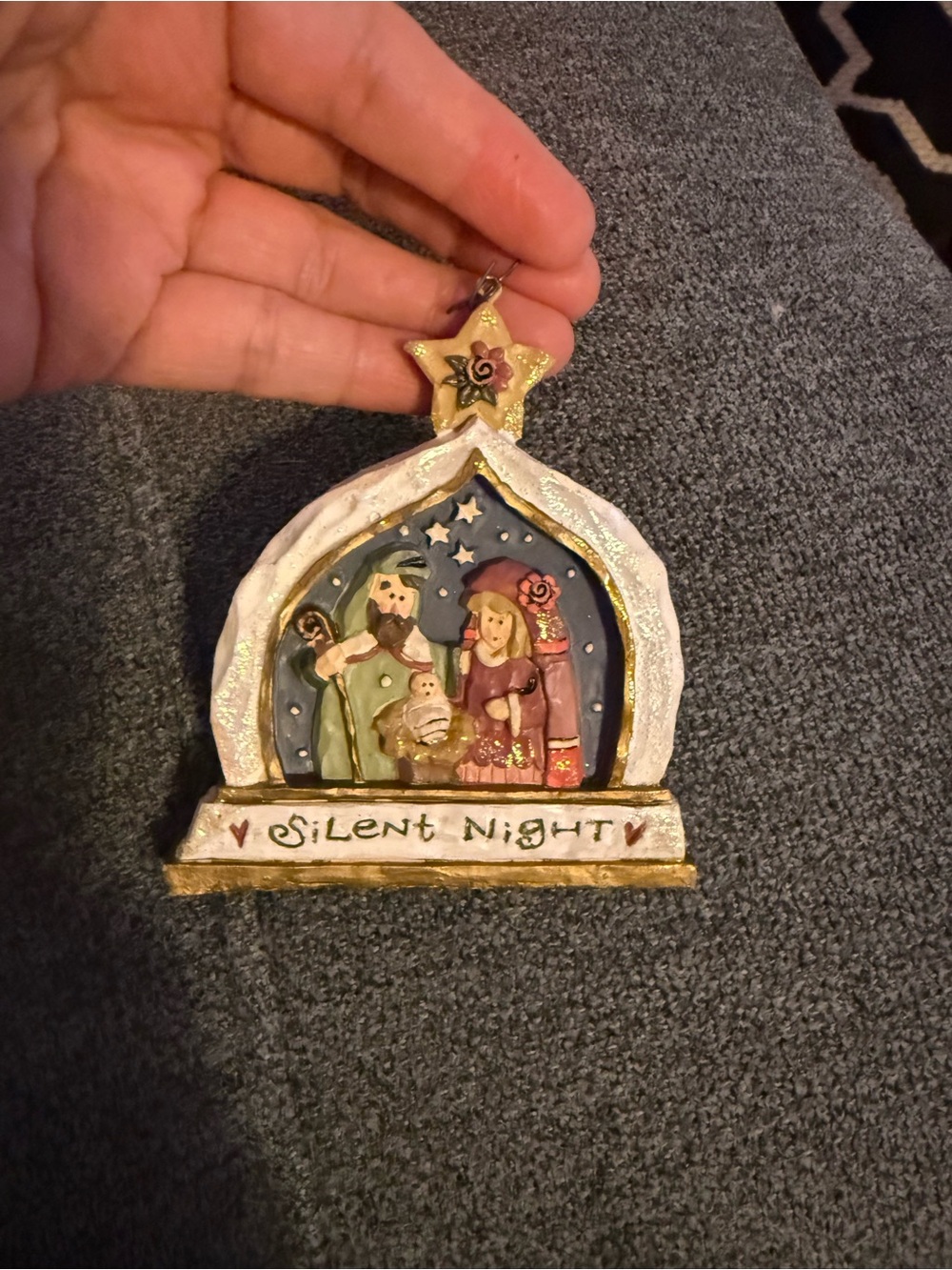 Kurt S Adler Christmas Ornament Nativity Scene Silent Night